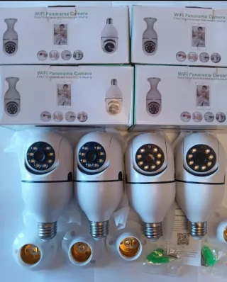 Lote 4 Cámaras IP WiFi Bombilla E27