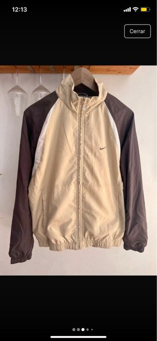 Chaqueta Nike Unisex Talla S Beige/Gris