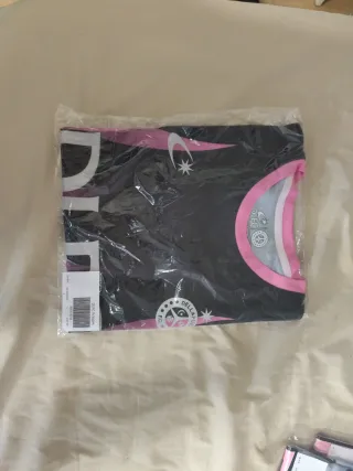 Camiseta Dellafuente Negra y Rosa Talla XL