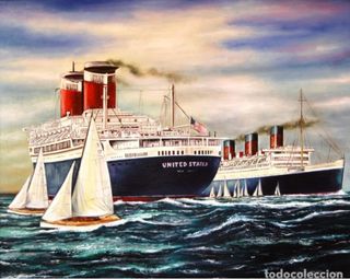 Óleo Ricardo Quiroga Barcos y Veleros