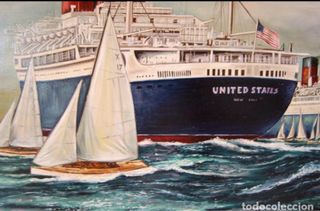 Óleo Ricardo Quiroga Barcos y Veleros