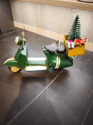 Decorazione Vespa Natale Metallo