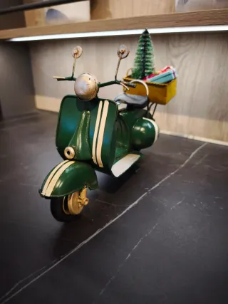 Decorazione Vespa Natale Metallo