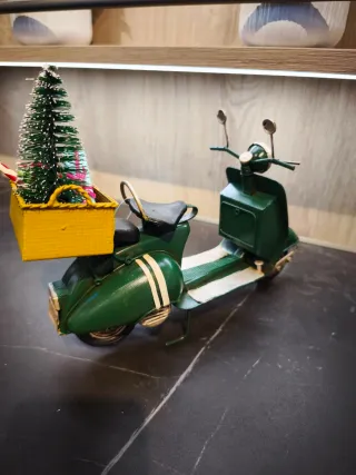 Decorazione Vespa Natale Metallo
