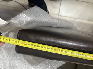 estructura de cama con cabecero polipiel marrón