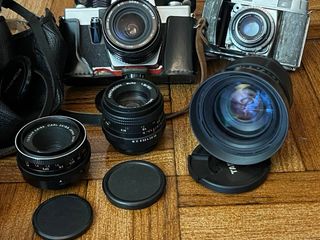 Lote Cámaras y Objetivos Vintage