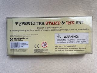 Set Sellos Letras y Numeros + Tinta roja y azul