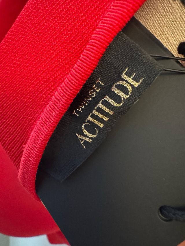 Twin Set Abito Maglia Rosso Tg. L