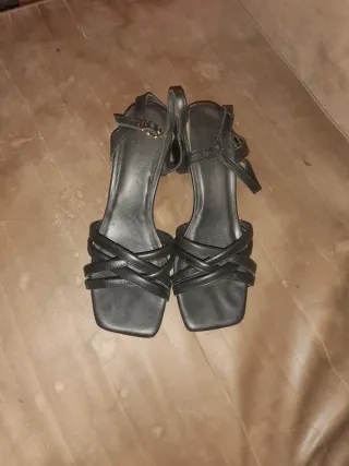 Sandali neri donna tacco 7 cm