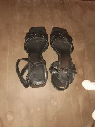 Sandali neri donna tacco 7 cm