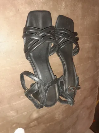 Sandali neri donna tacco 7 cm