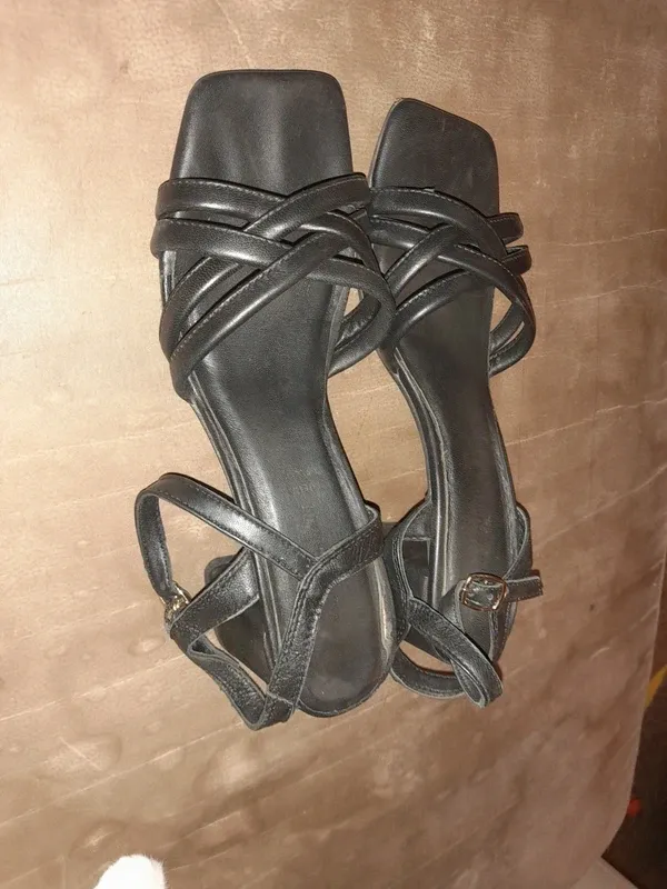 Sandali neri donna tacco 7 cm