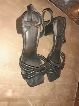 Sandali neri donna tacco 7 cm