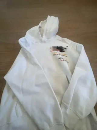 Sudadera con capucha blanca talla 11-12