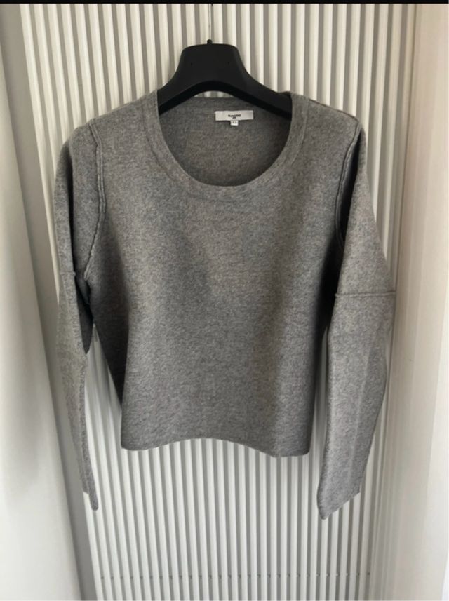 Maglione girocollo grigio Sunco
