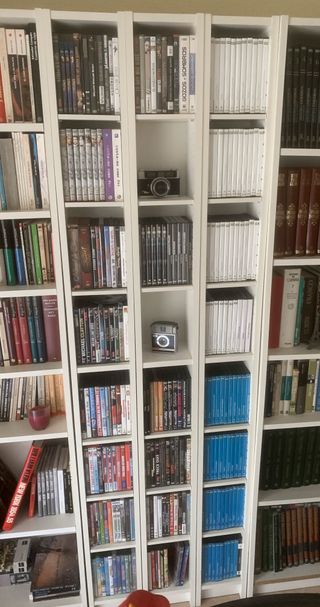 Colección DVDs Películas, Mueble y lector Samsung