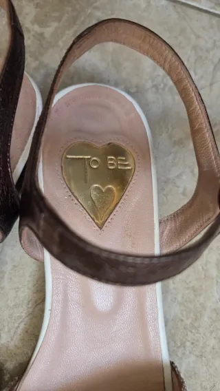 Sandali To Be donna beige/oro glitter