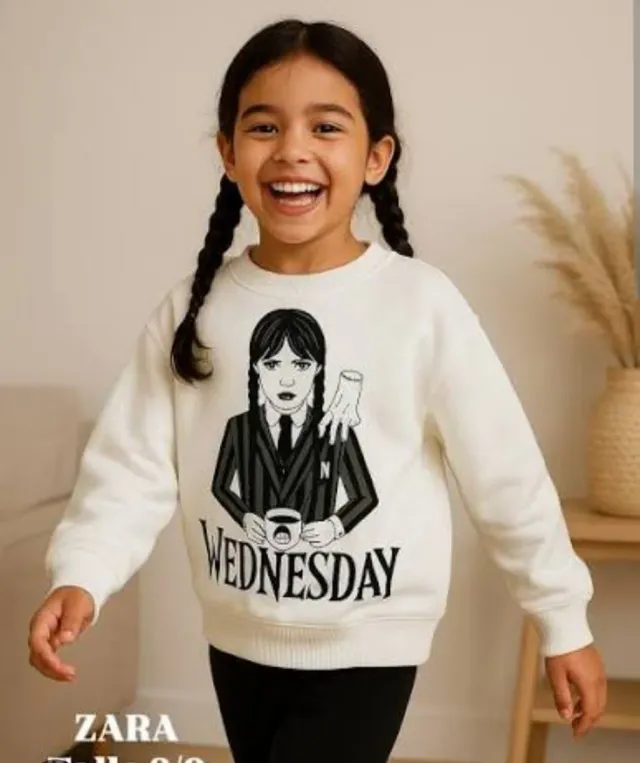 Sudadera Zara Miércoles Addams