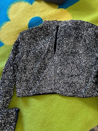 Top corto lentejuelas Dua Lipa
