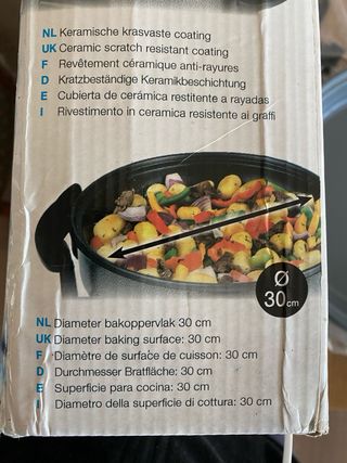 Sartén Eléctrica Princess 30cm Cerámica