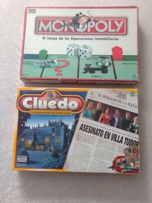 Monopoly y Cluedo Parker 90s