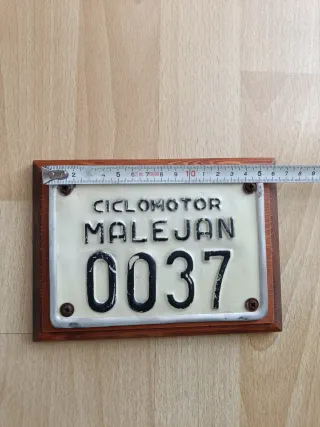 Matrícula de Ciclomotor Maleján 0037