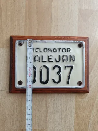 Matrícula de Ciclomotor Maleján 0037