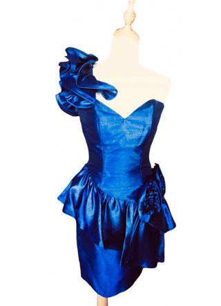 Vestido Fiesta Azul Pronovias Talla 40