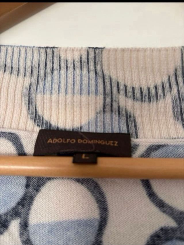 Jersey Adolfo Dominguez Mujer Azul y Blanco