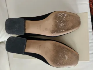 Scarpe nere tacco glitter n.36