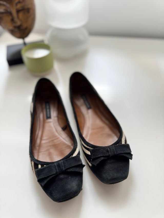 Manoletinas Zara Pelo Cebra