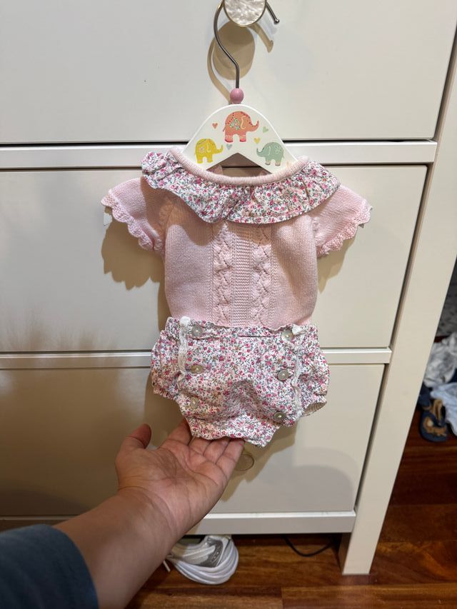 Conjunto bebé rosa dulces