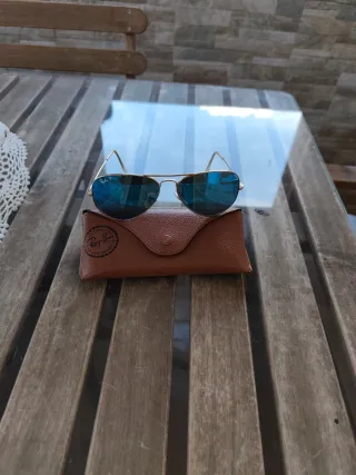Gafas Ray-Ban Aviator Azul Dorado polarizadas 