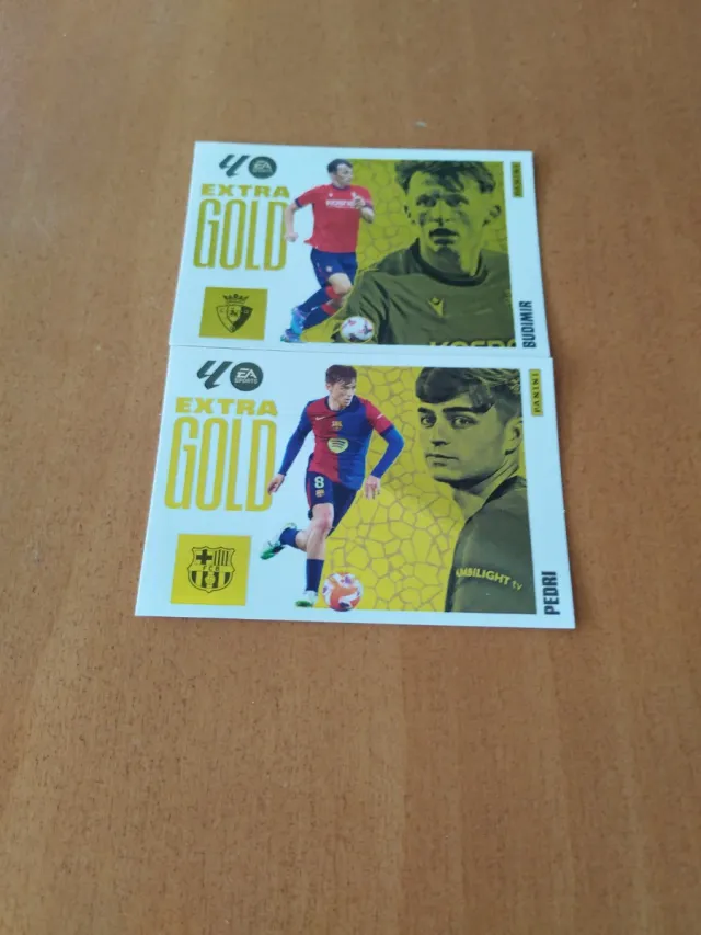 Pedri y Budimir Extra Gold Panini