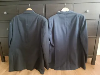 Chaquetas azul marino con 2 pliegues