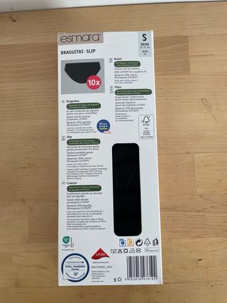 Pack 9 braguitas Talla S