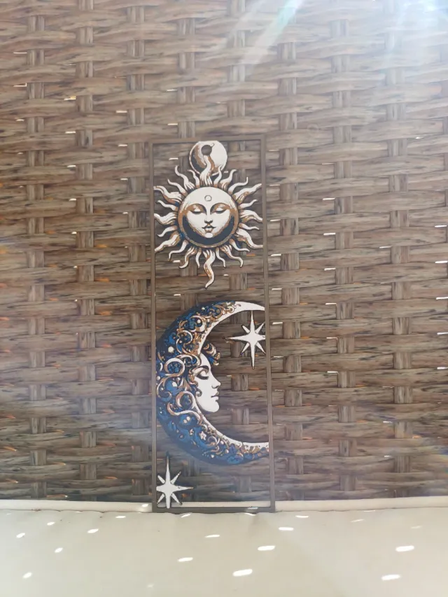 Segnalibro Sole Luna Effetto Luccicante