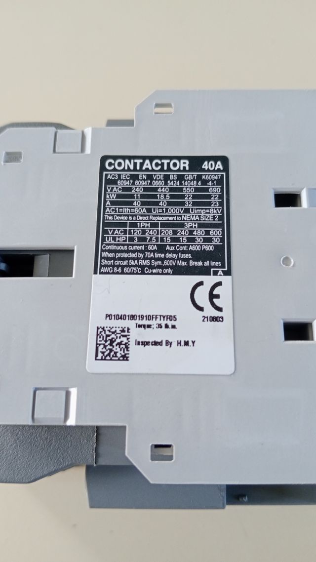 TERASAKI TC-40a Contactor Eléctrico