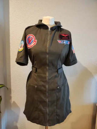 Disfraz Aviador Mujer Top Gun Talla M