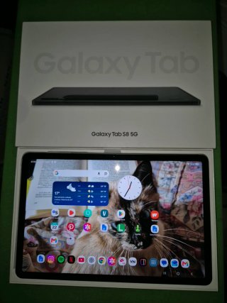 Tablet Galaxy Tab S8 5G + Teclado y Book Cover
