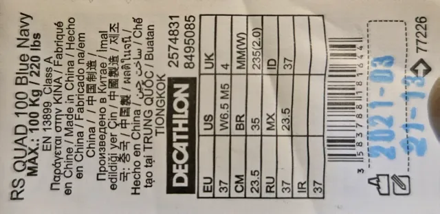 Patines Oxelo 4 ruedas rosas