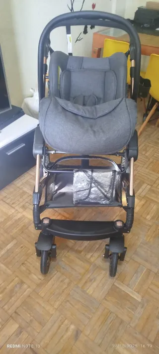Carrito Bebé Beleco Gris 6 en 1