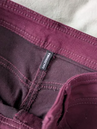 Pantalón Calzedonia Burdeos Talla S