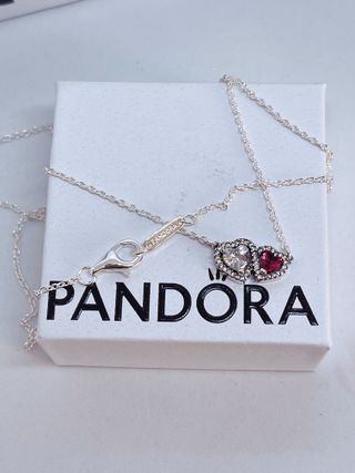 Conjunto Pandora Corazones Halo Brillante