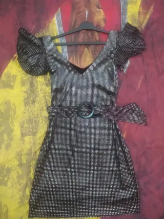 Vestido fiesta lentejuelas multicolor