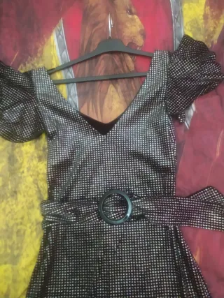 Vestido fiesta lentejuelas multicolor