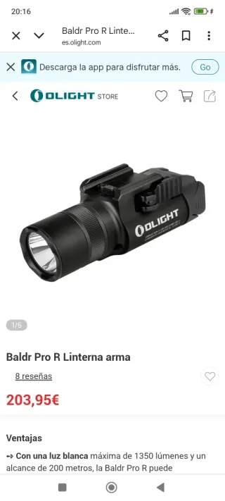 Olight Baldr Pro R Linterna Táctica