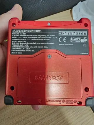 GAMEBOY ADVANCE SP GROUDON edicion limitada
