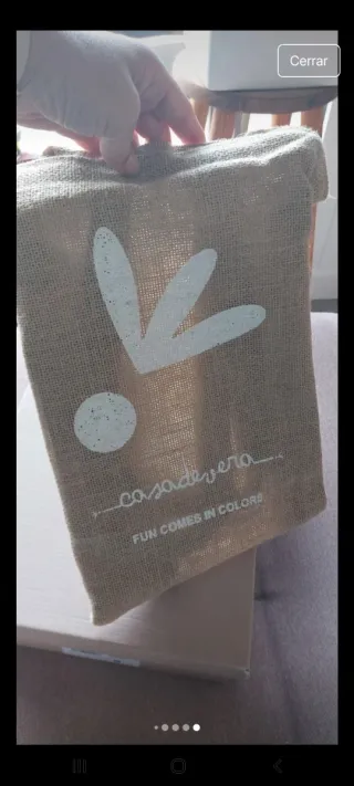 Sandalias Casa de Vera Talla 40 Doradas/Blancas