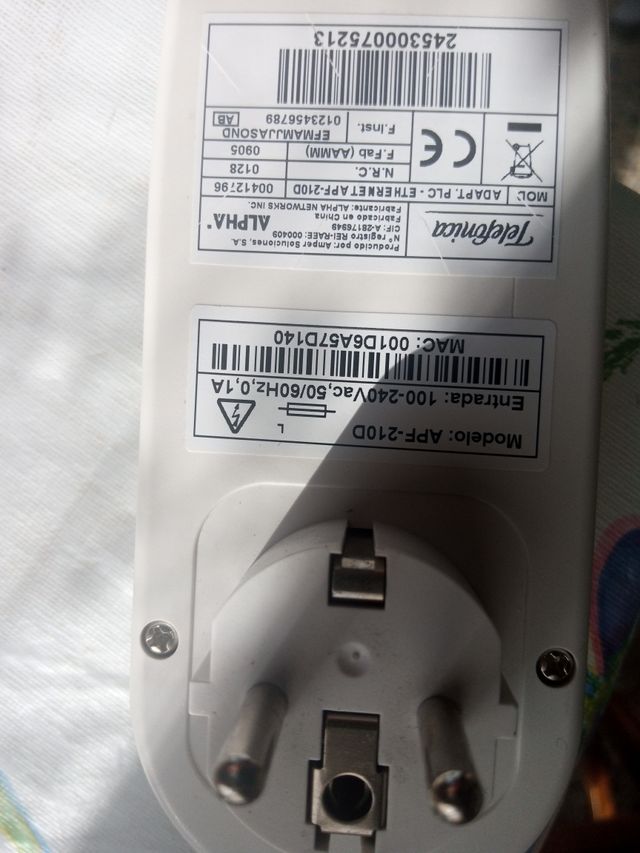 Adaptador PLC Ethernet Telefonica